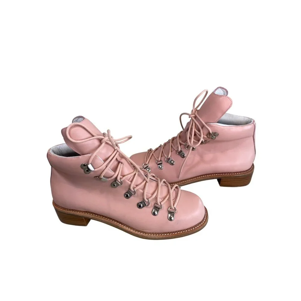 Jeffrey Campbell + Free People Cascade Canyon Leather Lace Up Hiker Boots W's 10 - Picture 4 of 17